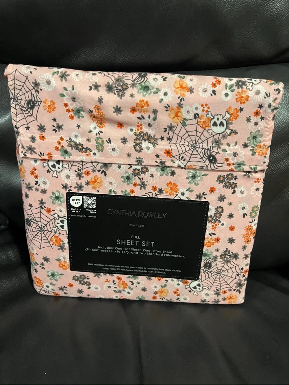 Halloween CYNTHIA ROWLEY Boho Floral Web Full Sheet Set